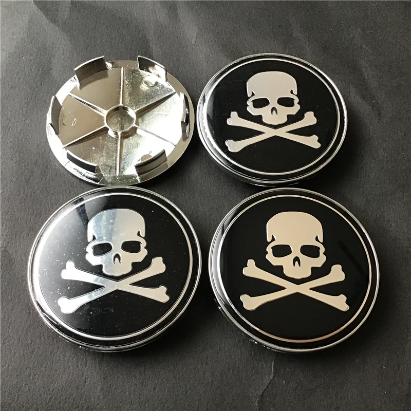 4 шт. 68 мм Череп Каратель Центральная втулка колеса автомобиля Кепки эмблемы