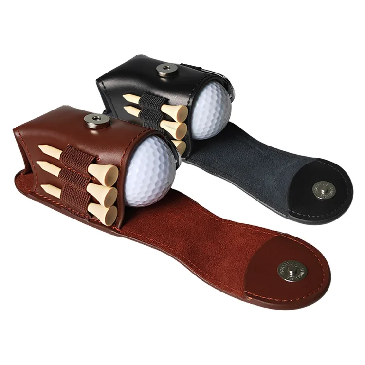 Мини-сумка для гольфа из искусственной кожи с зажимом