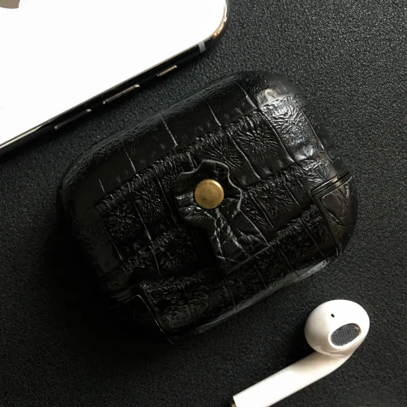 Чехол из крокодиловой кожи PU на запястье для iPhone 11 Pro Max XS 7 8 6 6S Plus X XR Жесткий Чехол для наушников для Airpods Pro