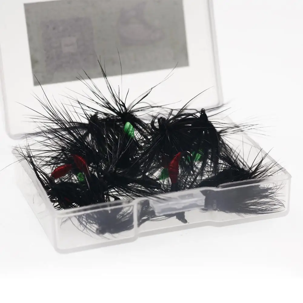 Wifreo 10 шт. Ant Fly черно зеленый стыковой муравьев для форель рыболовная