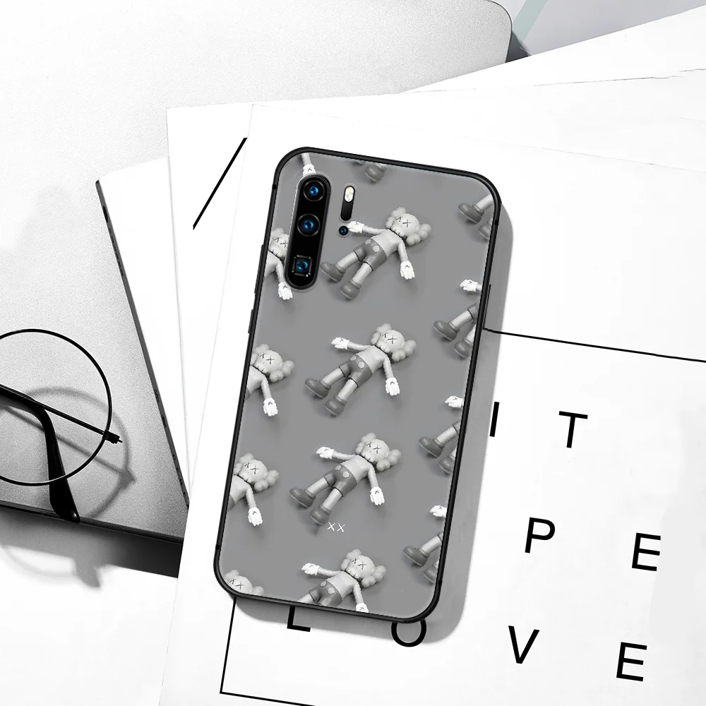 

Trend Brand K-Kaw Phone Case For Huawei P Mate 10 20 30 40 Pro Lite Smart 2019 2021 black Etui Pretty Hoesjes Fashion Funda Tpu
