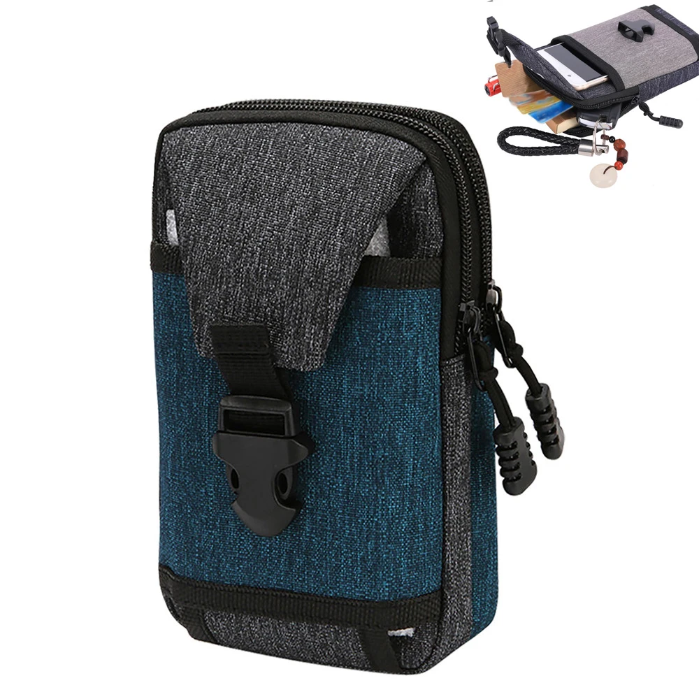 

7'' Tactical Waist Pack Molle Men's Casual Bag Waterproof Travel Purse Outdoor Phone Pocket Multifunctional EDC Fanny Pack