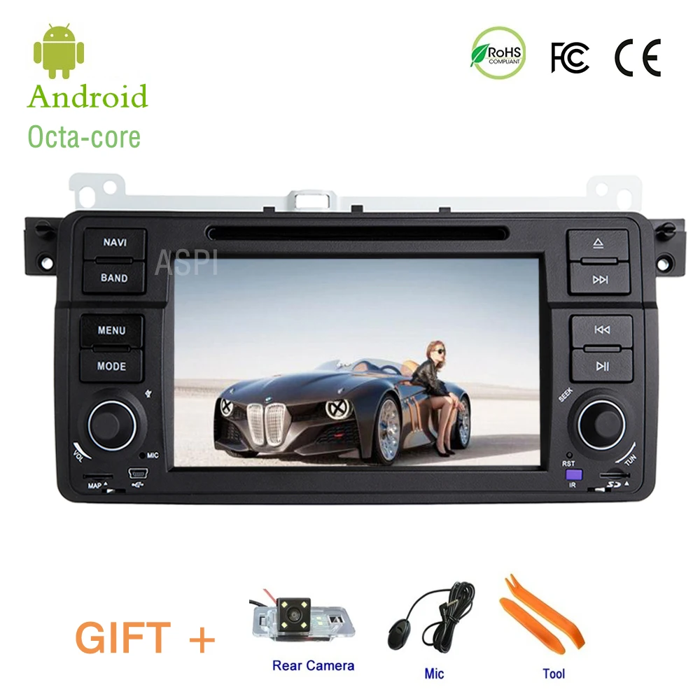 4G Android 10 автомобильный спутниковый DVD плеер для BMW E46 M3 In Dash Автомобильная стерео