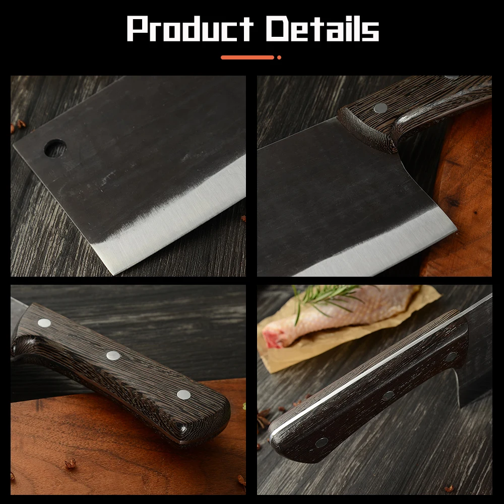 XYj кухонный разделочный Кливер нож из нержавеющей стали острое лезвие ручной