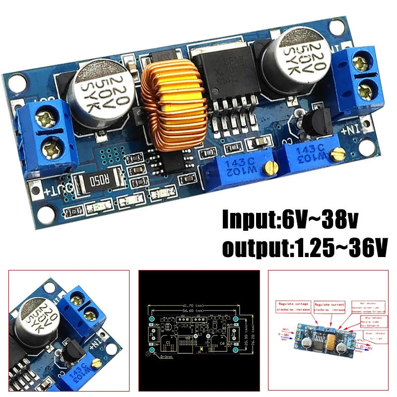 Понижающий регулятор постоянного тока для зарядного устройства светодиодный