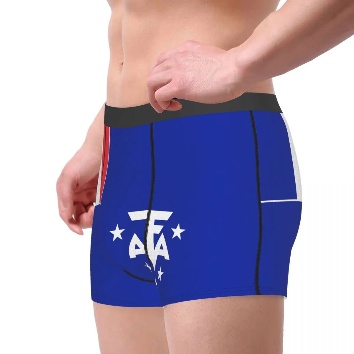 Flag Of The French Southern And Antarctic Lands Men's Boxer Briefs Flags of the regions of France Novelty elastic pants for men