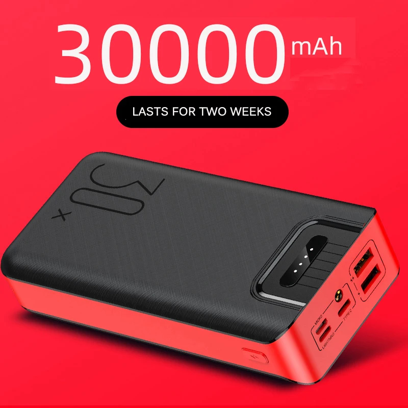 Портативное зарядное устройство 30000 мАч мобильный телефон внешний аккумулятор