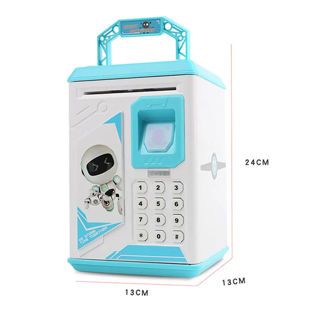 Piggy игрушечный банк для безопасности детей ATM Копилка экономия денег поле музыка денежный ящик Электронная Копилка Бумага деньги монета банка для подарка