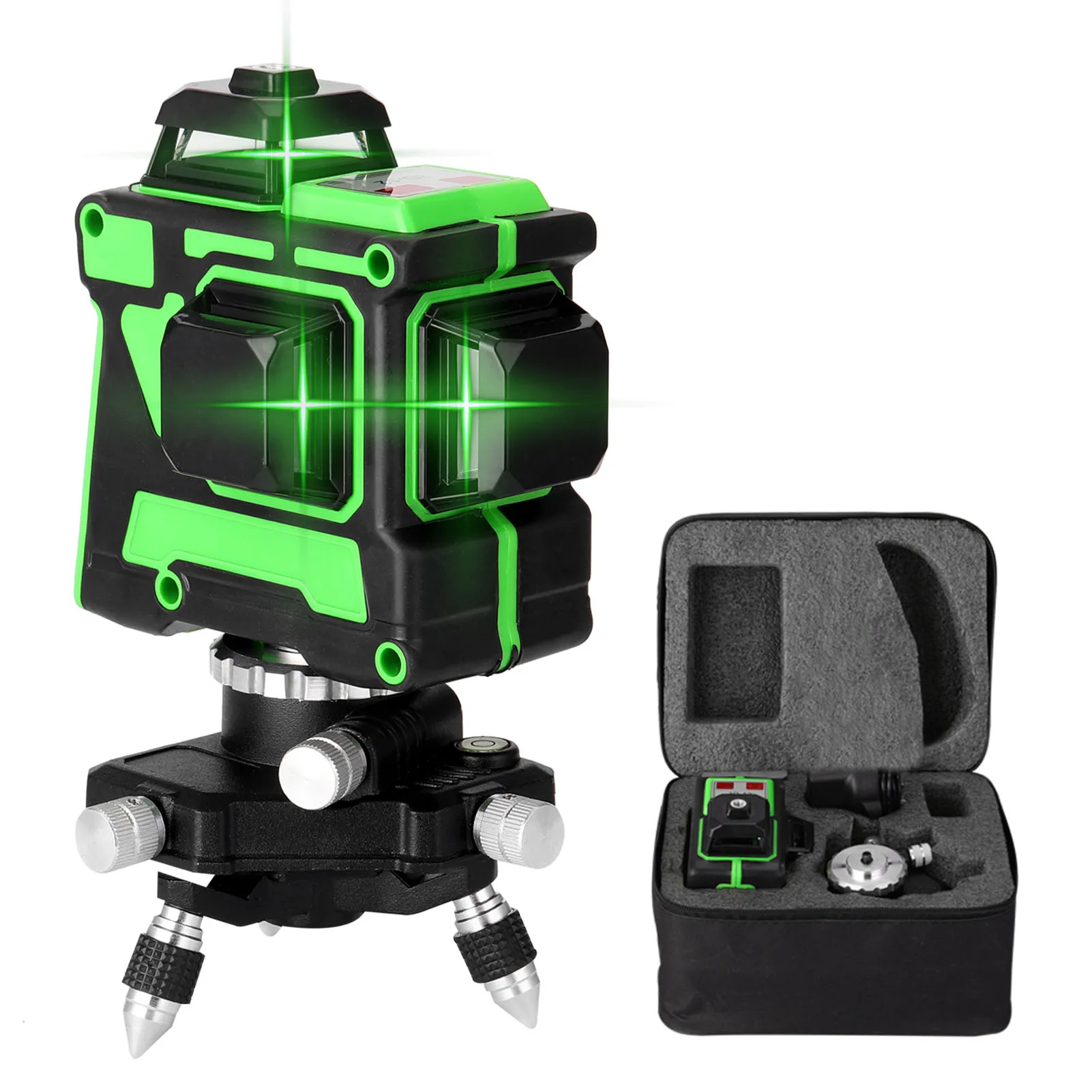 

3D 12 Lines Laser Level Vertical Horizontal Lines with Self-leveling Function With Wall-Mounted Bracket Green Beam laser level