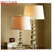 brother creative table lamp contemporary led crystal gourd shade desk light decorative for home bedroom