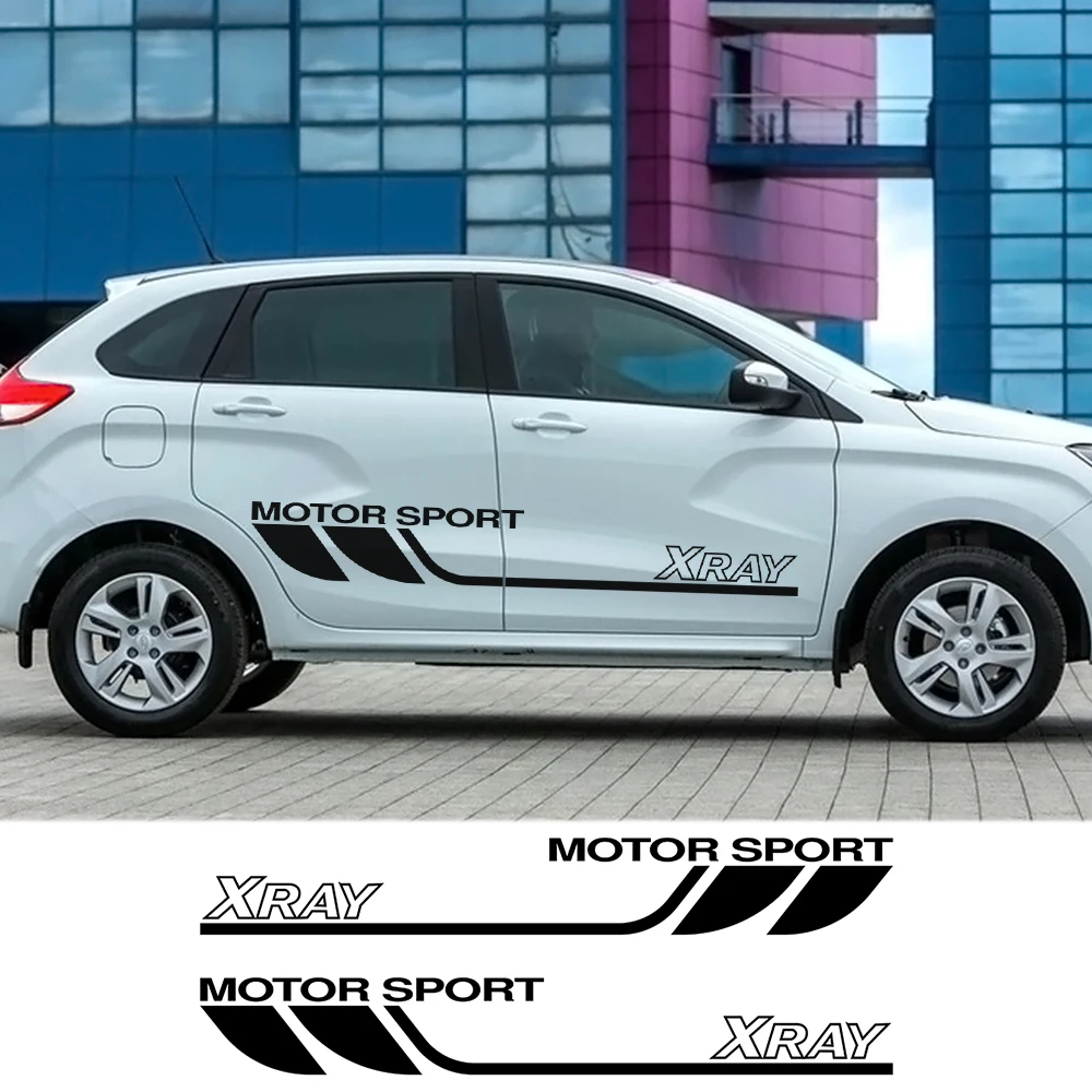 2 шт. Авто кузова Декор обертывания спортивной отделки ПВХ наклейки для Lada X Ray