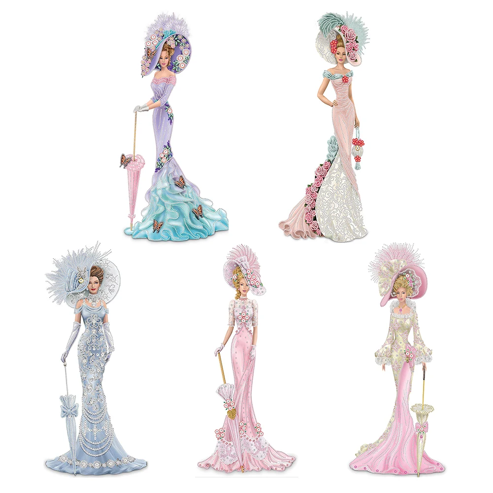 

5D DIY Special Shaped Diamond Painting Dress Lady Mosaic Part Kit Rhinestone Drawing Home Decoration Arts Craft Festival Gift