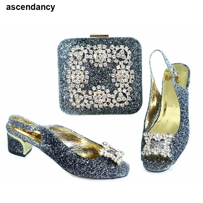 Комплект из обуви и сумок в африканском стиле для вечеринки комплект туфель