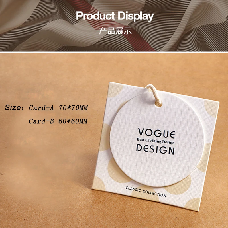 1000 комплектов бумажные бирки на заказ ценники для одежды подвесные