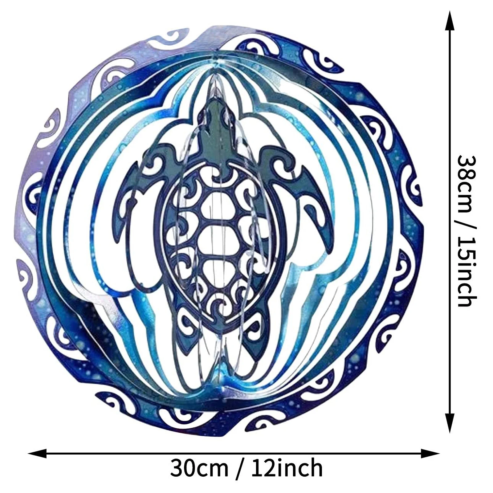 

Sea Turtle Wind Spinner 3D Turtle Rotating Ocean Wind Chime Garden Decor Ornament Foldable Spinner Gift Home Yard Decoration