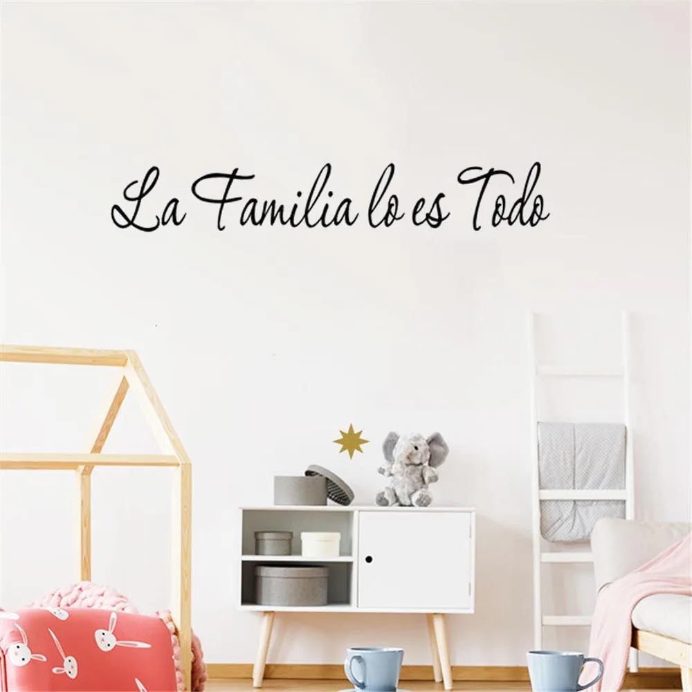 

Spanish Wall Quotes Decals Wall Art Quotes & Prints Home Art Mural Waterproof Wall Stickers For Living Room Bedroom Vinyl ov380