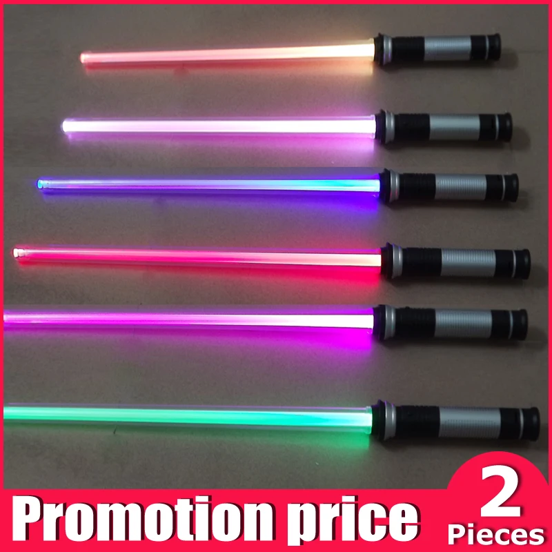 (2 шт./лот) мигающий световой меч лазерный двойной игрушки звук и свет для