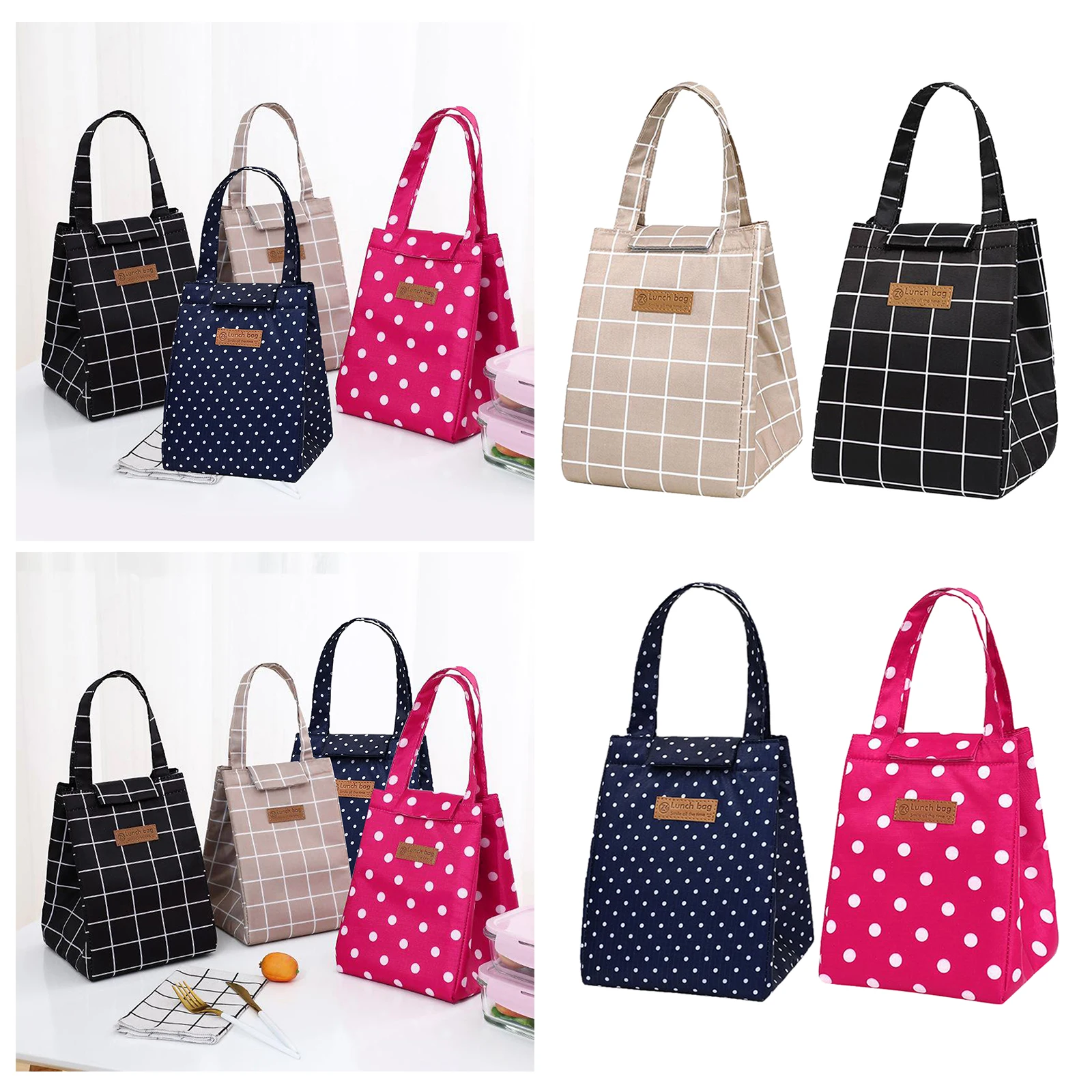 

Reusable Insulated Lunch Bag Cooler Waterproof Tote Box with Hnadles for Woman Man Work Picnic or Travel