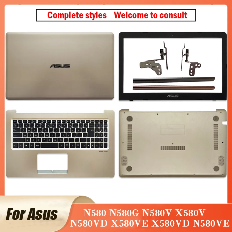 Задняя крышка для ноутбука Asus N580 N580G N580V X580V N580VD/Передняя панель/петли/Упор