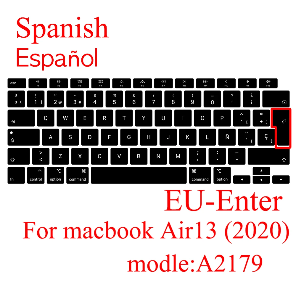 Чехол для клавиатуры Macbook Air 13 2020 Защитная пленка ноутбука дюймов A2179 силиконовый