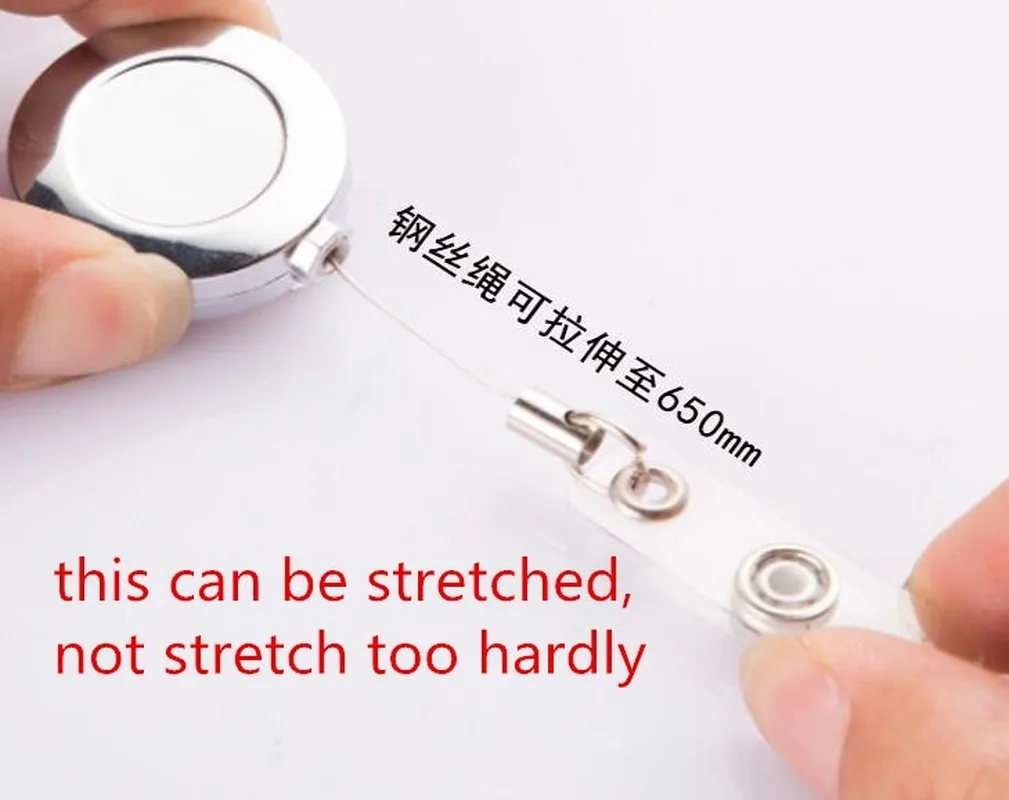 1 шт. ABS Пластик выдвижной брелок для ключей работы карточка цепи Имя ID держатель