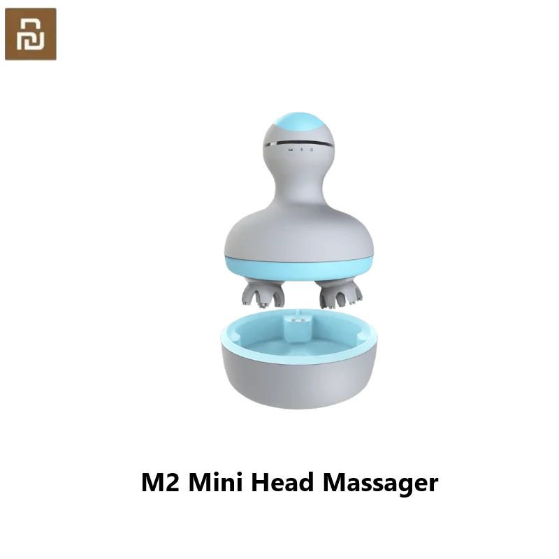 

Мини-массажер для головы Mijia M2, Электрический трехмерный стереомассажер с двусторонним вращением на четыре колеса, 6 режимов сухого и влажно...