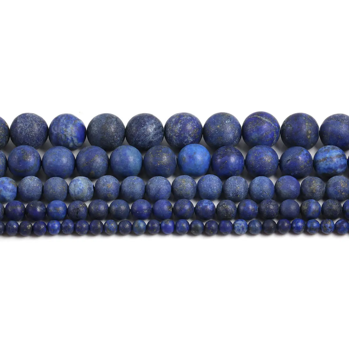 Natural Stone Beads Round Gorgeous Matte Blue Lapis Lazuli Loose For Diy Jewelry Making Necklaces Bracelets 4-12mm | Украшения и