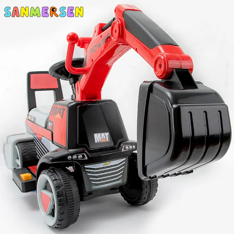 Детский большой экскаватор игрушки баланс автомобиль ходунки Детская езда на