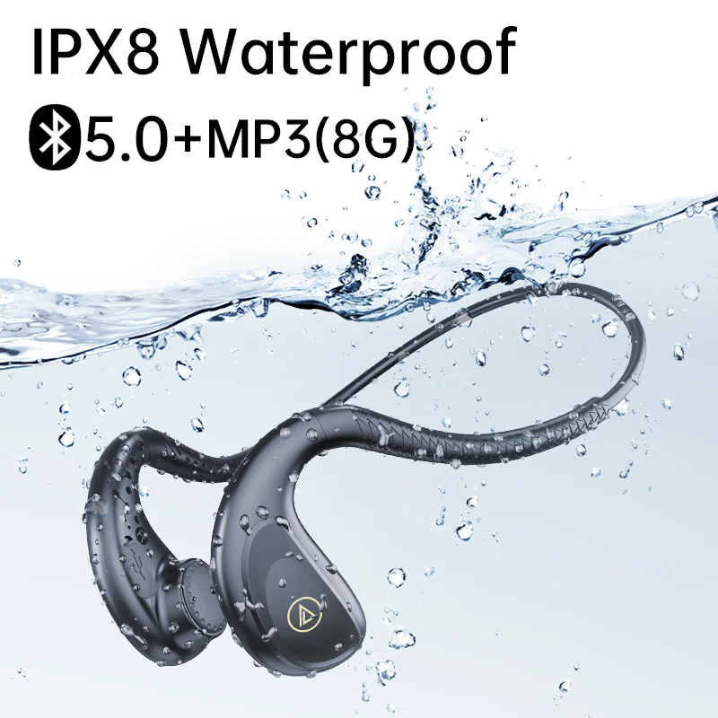 Bluetooth гарнитура для плавания 8G RAM MP3 спортивные наушники костной проводимости IPX8