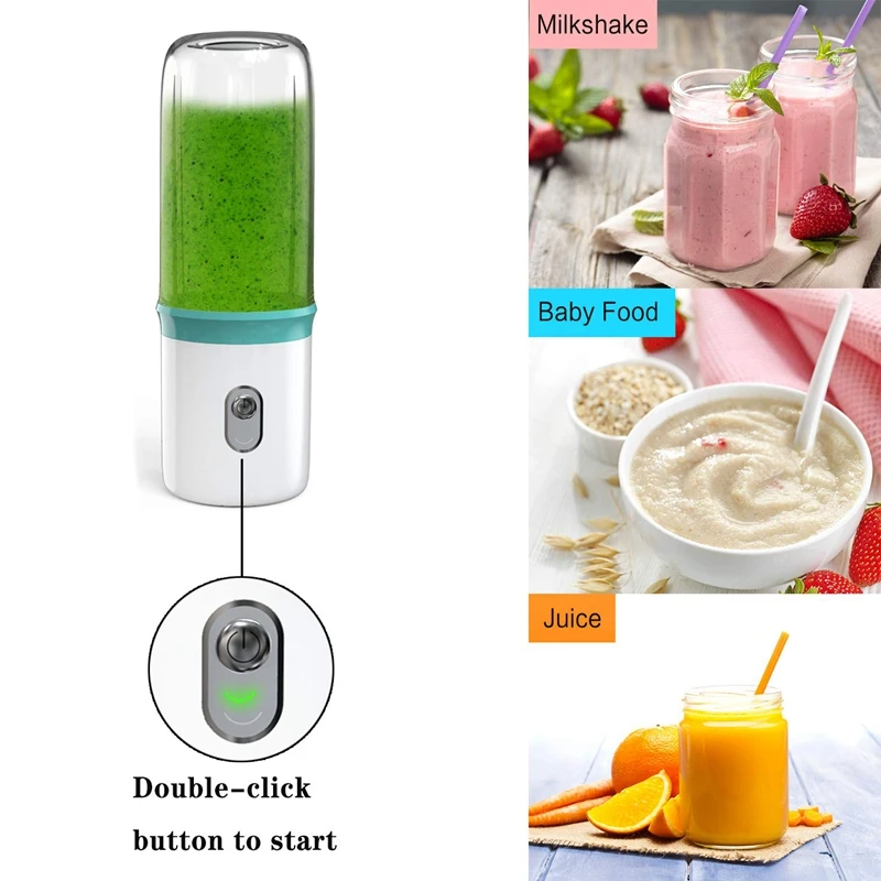Portable Blender USB Personal Smoothie On-The-Go/Travel Beauty Milkshake Ice.Mini Blenders Processor Sh | Бытовая техника