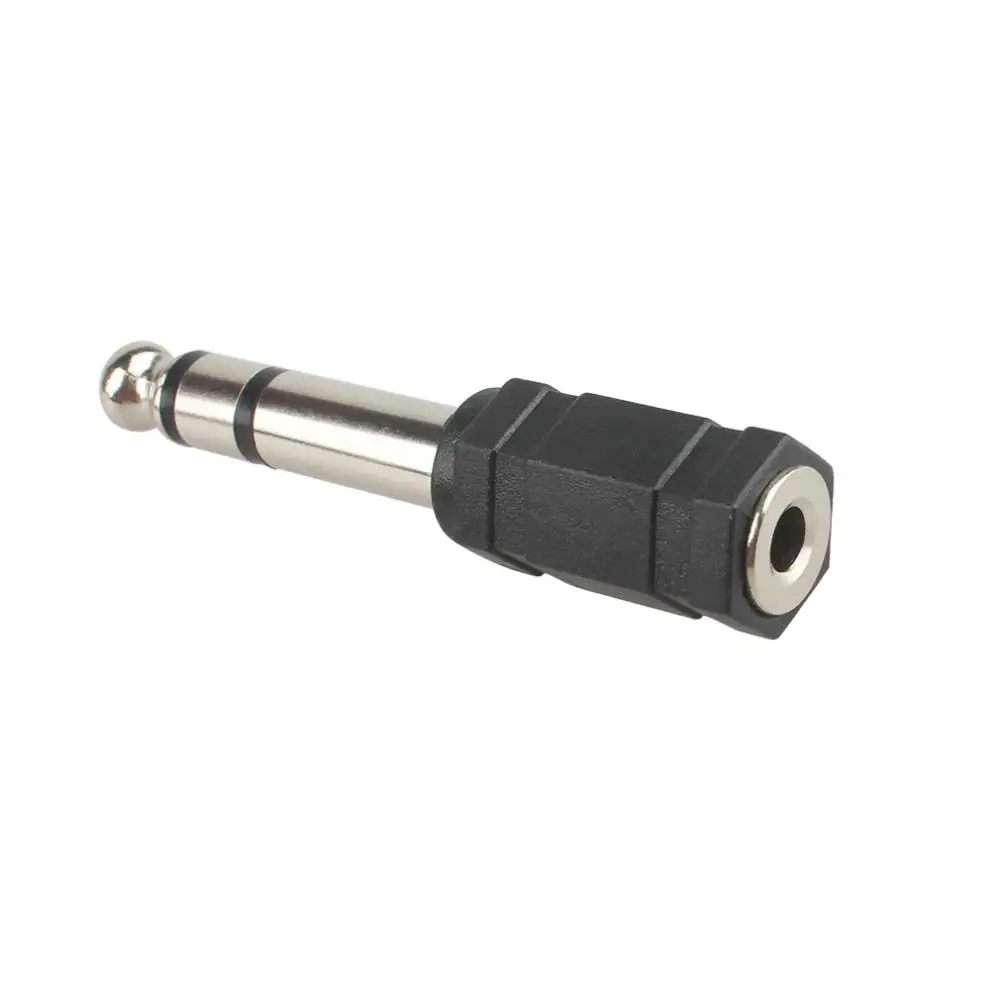 

2PCS Black Color 6.5mm Male to 3.5mm Female MIC / Audio Adapter