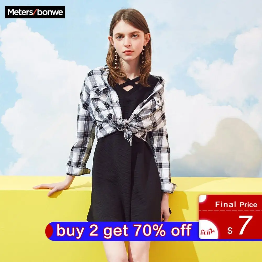 Брендовые платья Metersbonwe новые весенние классическое маленькое черное платье