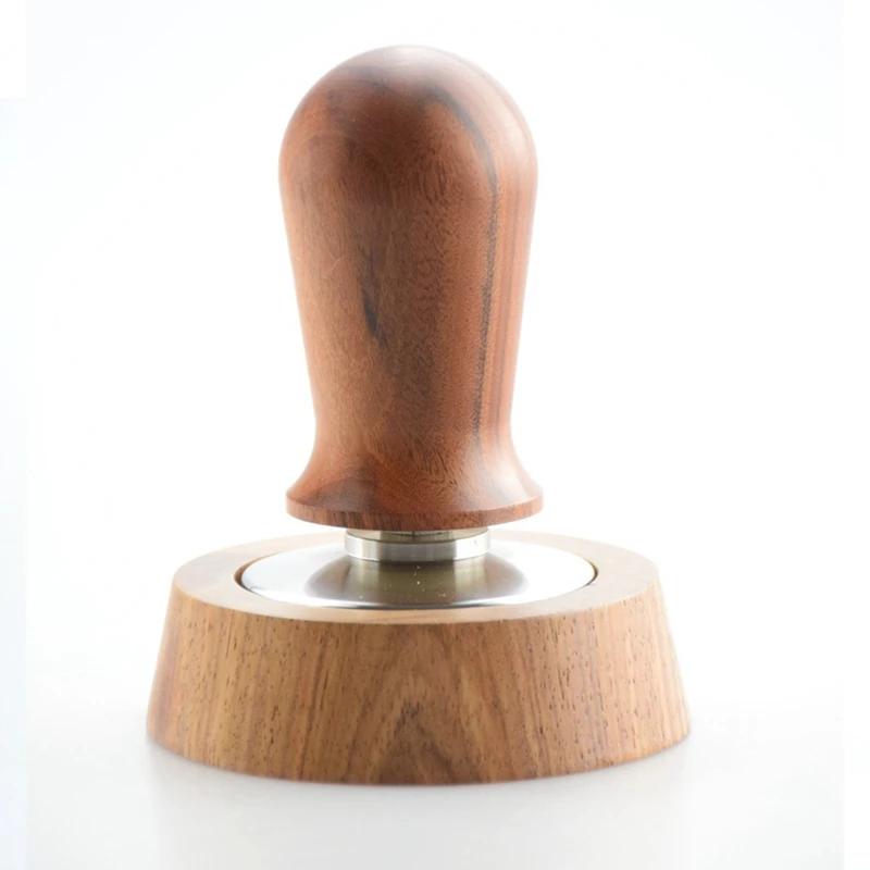 

Wooden Coffee Tamper Base 58mm,Professional Set Flat Base Powder Hammer Espresso Tamper Wooden Base