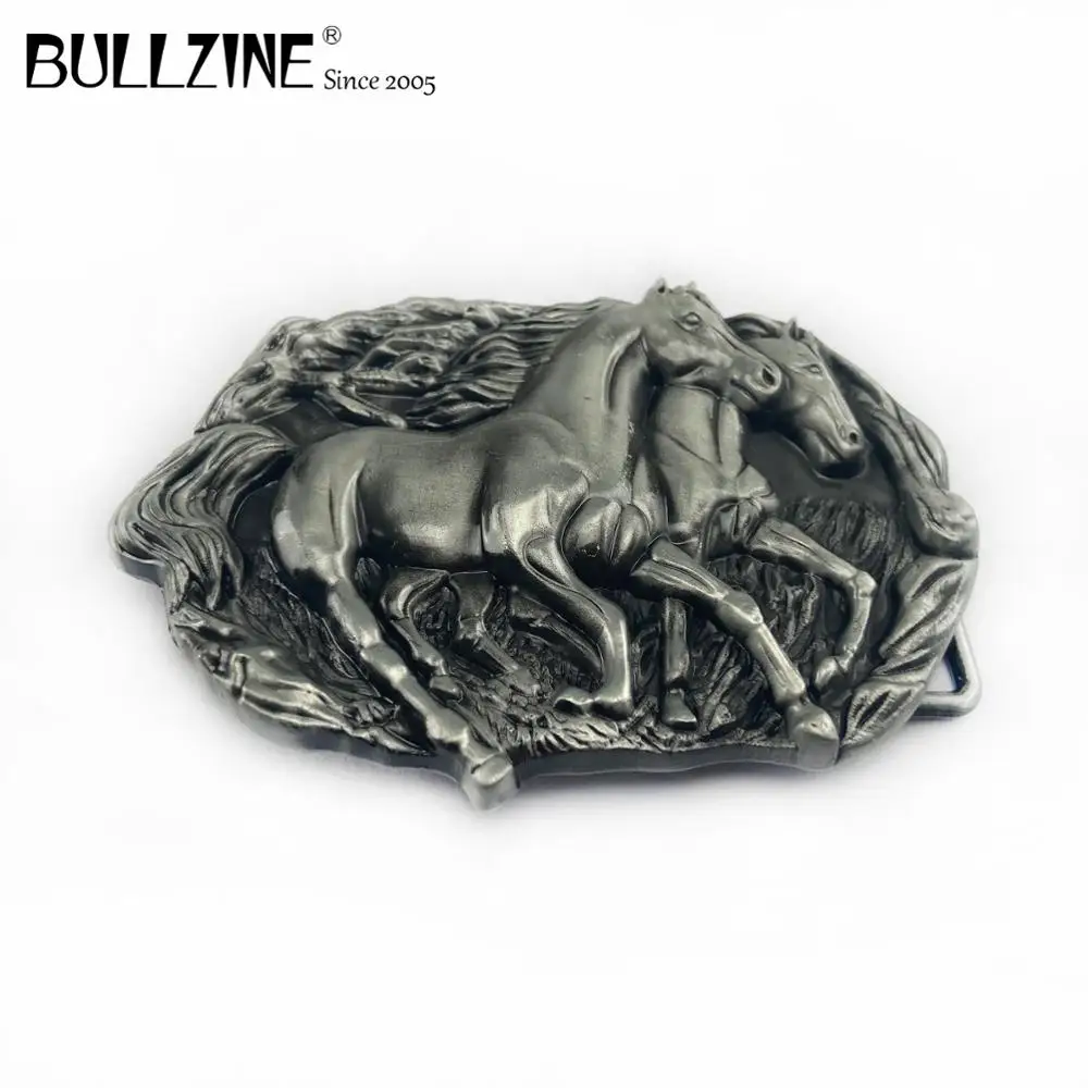 В Bullzine оптовая продажа пояс с изображением лошади натуральная кожа пряжки pewer