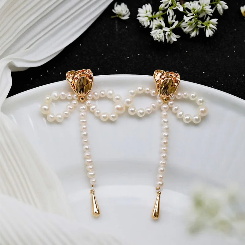 Оригинальный дизайн Тюльпан Цветок бант искусственная бижутерия нежные