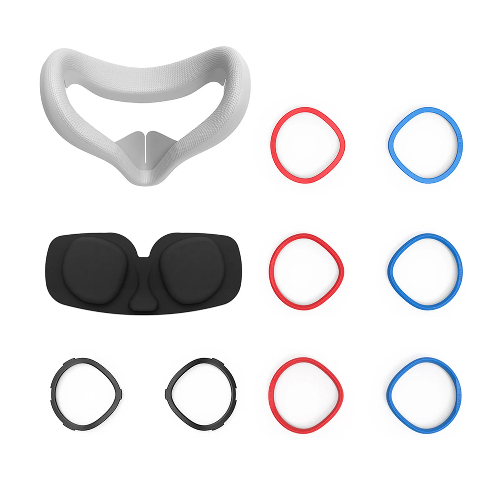 

Protective Sweatproof VR Facial Pad Set Soft Cushion Easy Install Lens Cover Durable Gaming Anti Scratch Ring For Oculus Quest 2