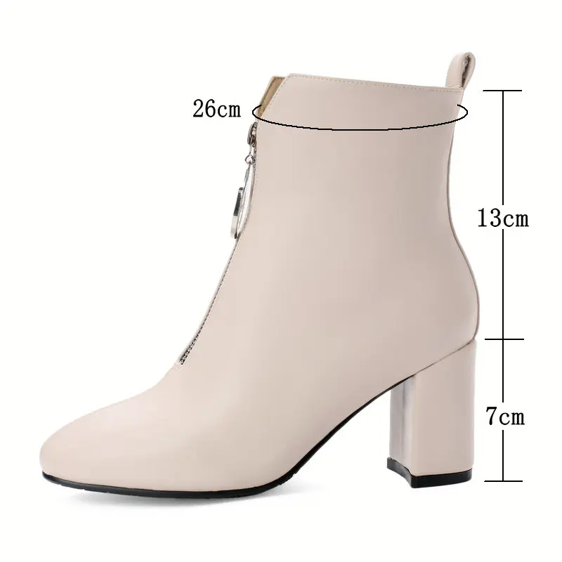 Женские ботильоны на высоком квадратном каблуке Модные осенние ботинки с