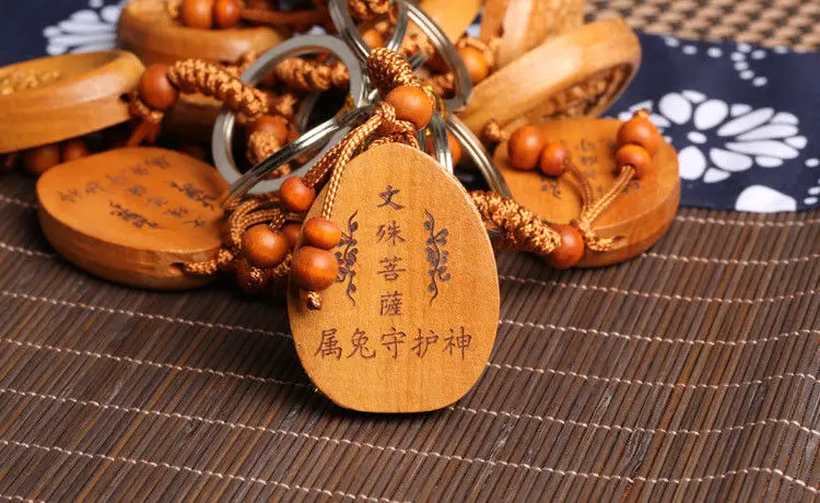 Tibetan Buddha Peach Wood Amulet Key Chains | Украшения и аксессуары
