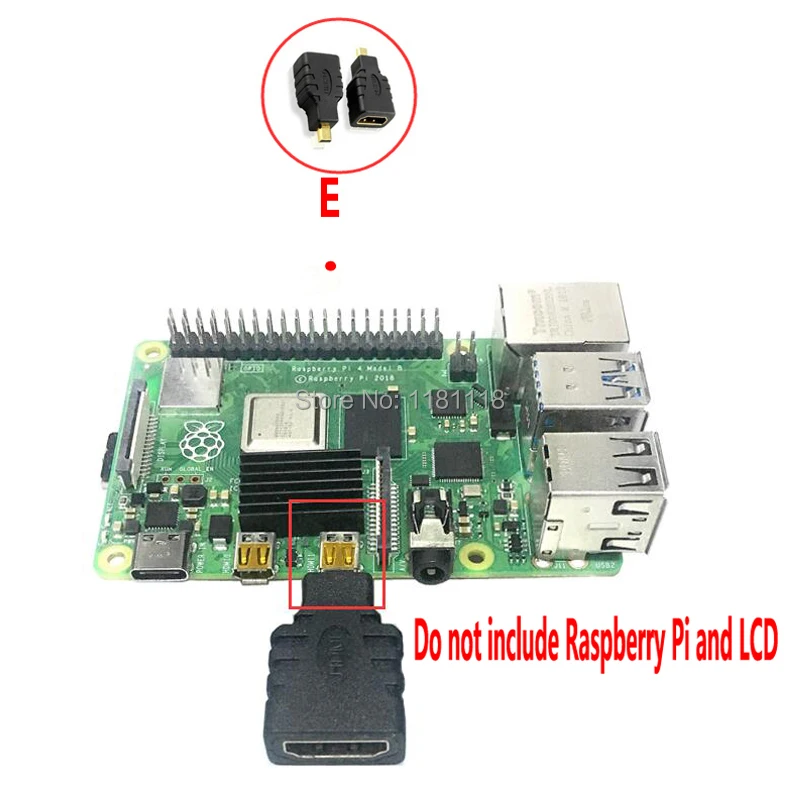 Raspberry Pi 4B модель 3B + ЖК HDMI разъем адаптера|Демонстрационные стенды| |