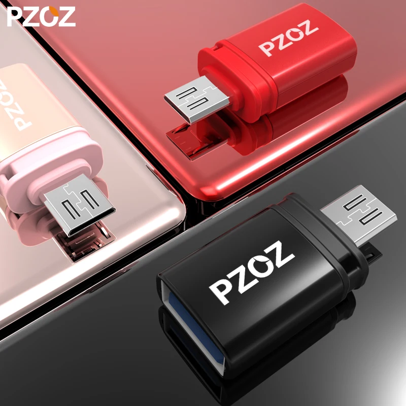 PZOZ otg адаптер micro usb в 2 0 конвертер для samsung xiaomi android Tablet мобильный