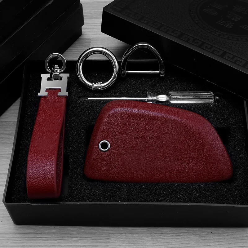 Кожаный чехол для автомобильных ключей оболочка Fob сумка BMW 5 series1 2 3 7 F30 F20 X1 X3 X5 X6 X7