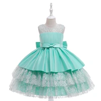 kids dresses for girls tutu fluffy cake lace ballgown dress elegant princess party wedding dress girl birthday clothing 4 10y