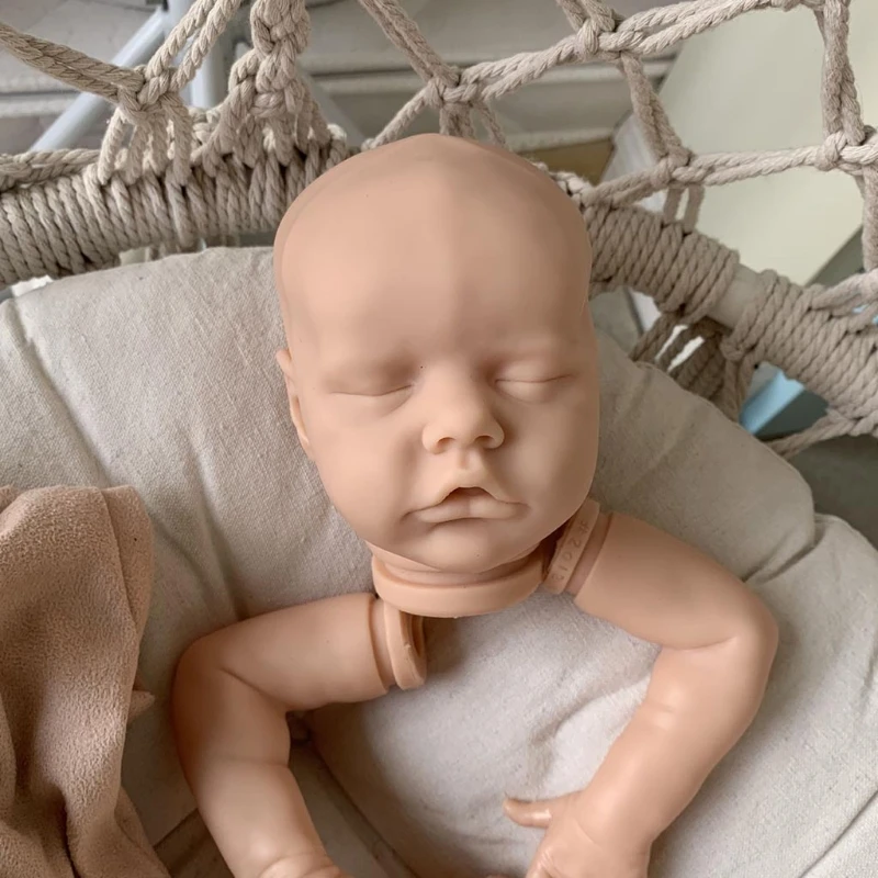 

45cm/18inch Unfinished Reborn Dolls Realistic Newborn Baby Interactive Toy DIY Doll Kits with Vinyl Head Legs Arms Cloth