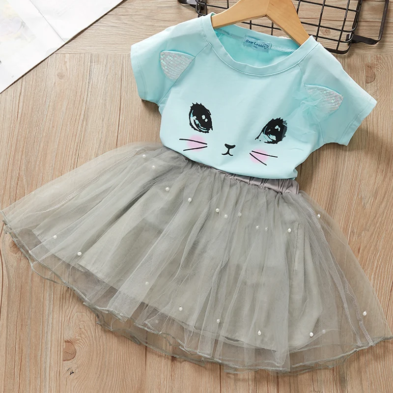 Повседневные платья для девочек Новая летняя детская одежда модное милое