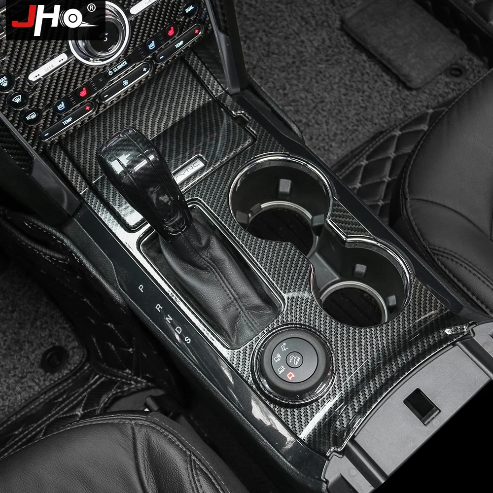 JHO ABS углеродная зернистая коробка передач подстаканник панель Верхняя Крышка