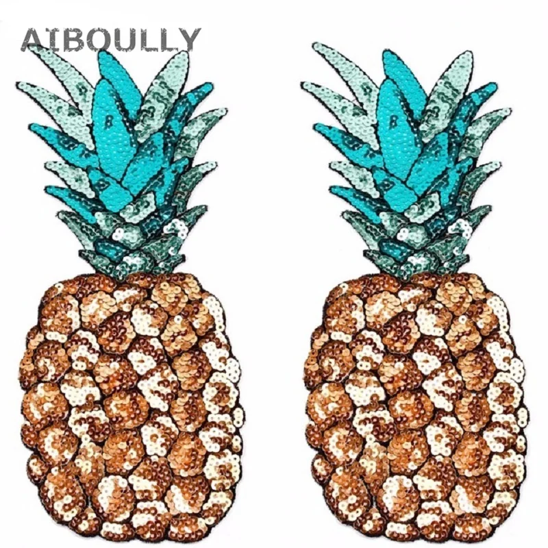 1 шт. патч с блестками и вышивкой в виде ананаса|Украшения своими руками для