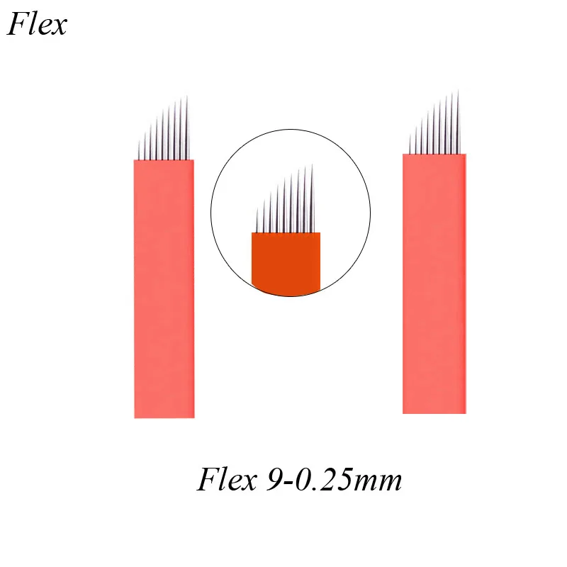 50 шт. иглы для микроблейдинга бровей 0 25 мм |