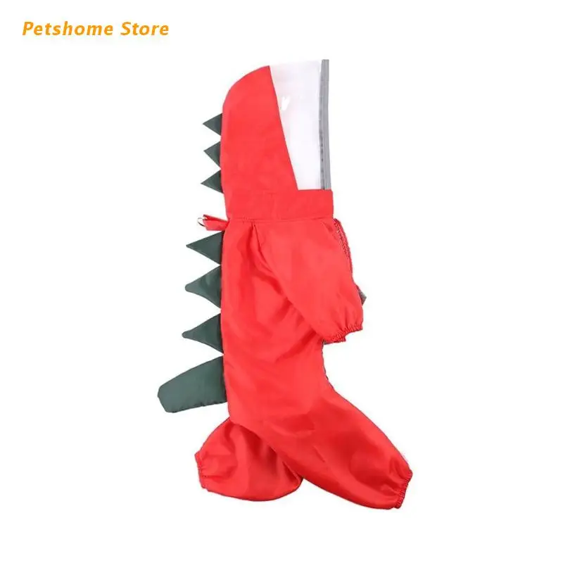 

LX9C Lightweight Breathable Rain Jacket for Small Medium Large Dogs Rain Coat Charming Reflective Jumpsuit Apparel Gift Pet