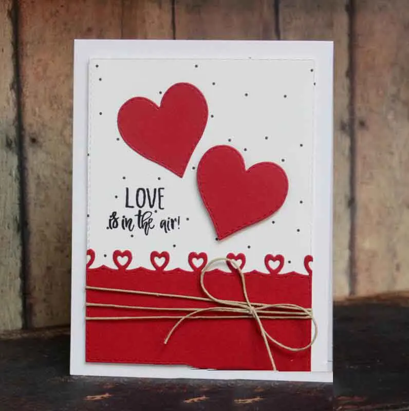 

Love Heart Metal Cutting Dies Scrapbooking Photo Album DIY Stencil Embossing Craft Template Blade Punch Knife Mould Decorative