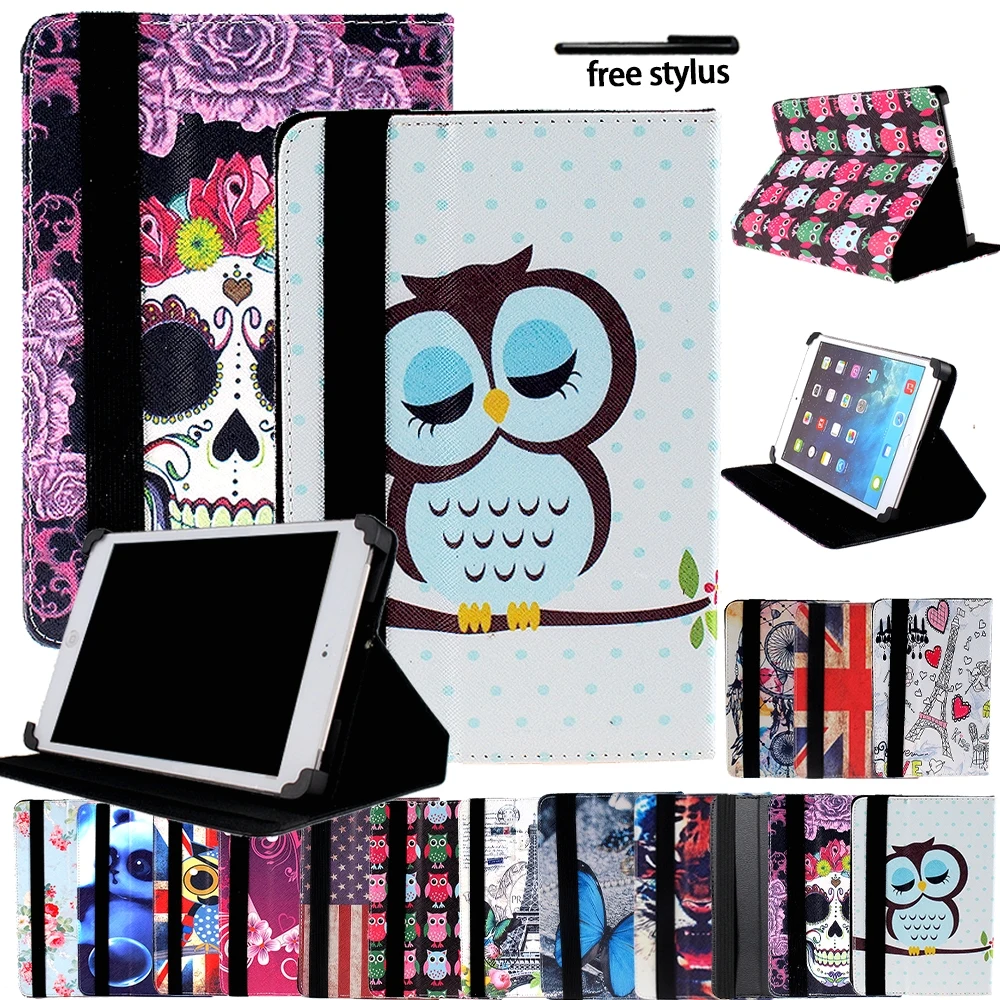 

Universal Tablet Case for Apple IPad 1/2/3/4/5/6/7/mini 1/2/3/4/5/Air 1/2/3/Pro Ultra-thin Leather Cover Case+Free Stylus